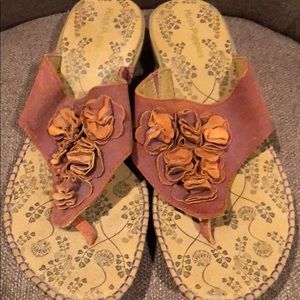 Slide wedge flip flop sandals